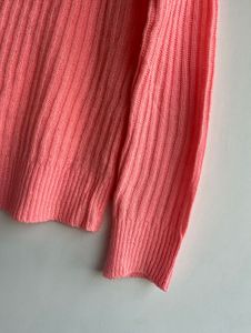 Peach Ribbed Knit Sweater