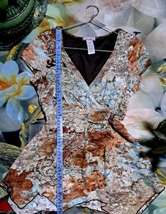 Floral Paisley Faux Wrap Top