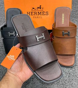 Hermes Men's Stylish Brown Sandals