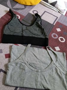 combo one camisole and  bra for winte