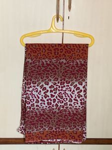Animal Print Saree With Matching Stitched Blouse