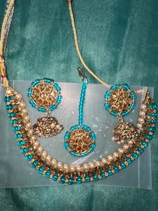 Peacock Green Necklace Set