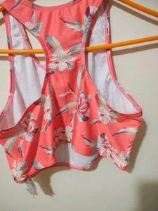 Floral Halter Crop Top