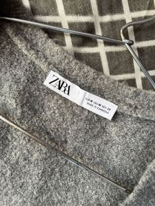 ZARA Gray Cropped Cardigan