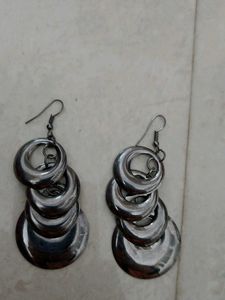 Statement Silver Drop Earrings