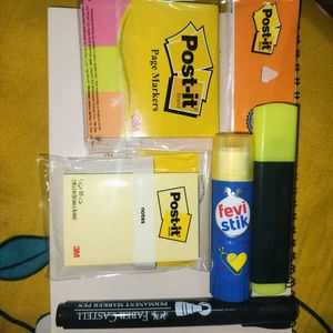 Stationery Bundle: Post-its, Markers,& More