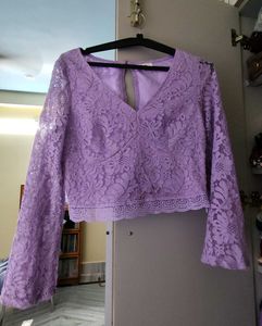 Lavender Crop Top