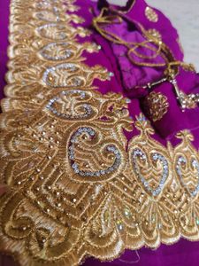 Purple 💜 Heavy Saree With Blouse