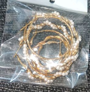 Pearl Hoop Earrings