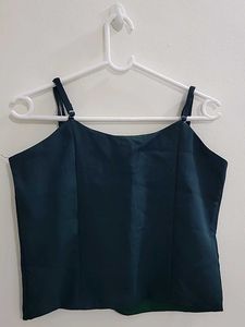 Navy Button-Front Cami