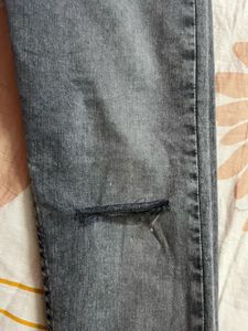 Stylish Gray Denim Jeans