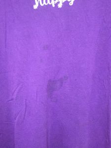 Purple &#39;Happy&#39; Tee