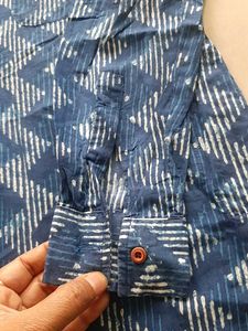 Pure Cotton Indigo kurta Set For Boys