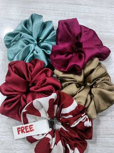Silky Scrunchie Set - 5 Pack