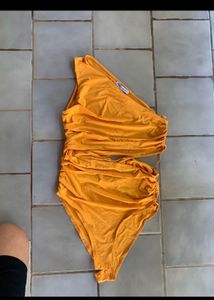 ZARA Assymetric Cut Out Bodysuit / Swimsuit