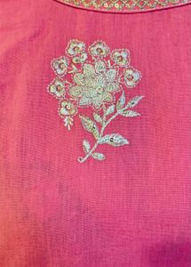 Pink Embroidered Kurti