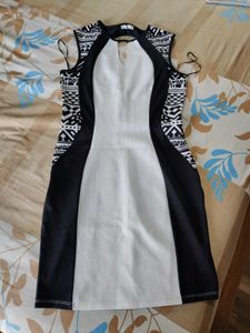 Black and White Patterned Dress