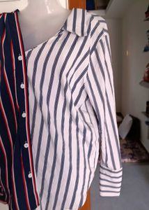 Striped Asymmetrical Shirt