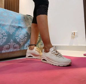 Skechers Air Cool Cream Stylish Sneakers