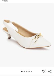Carlton London Embellished Sling Back Kitten Heels