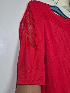 Red Knit Top