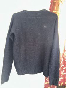 Navy Blue Zudio Knit Sweater (Size S)