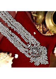 Oxidized Silver Tone Necklace