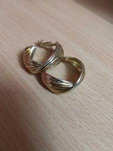 Yellow Chimes Golden Hoop Earrings