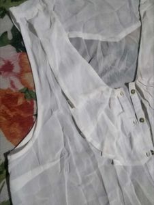 White Sleeveless Blouse