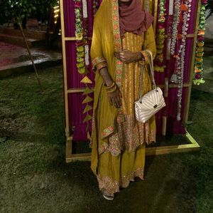 Pure Crepe Dress Pepulam With Plazo