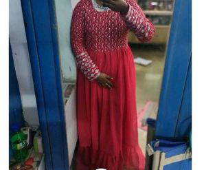 Deep Pink Anarkali For Women