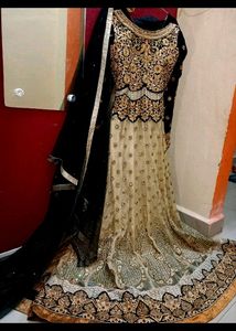 Golden And Black Gorgeous Wedding Frock