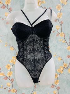Corset Style Bodysuit Black