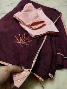 Saree With Blouse Marvadi Style