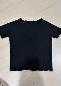 Black Short Sleeve Top