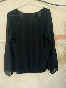 Black V Neck Top