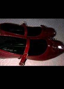 Cherry Red Marry Jane Flats