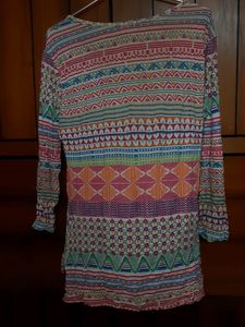 global desi pink multicolor high low top size s