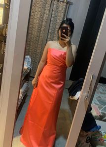 Coral tubeless gown🦋🐠💕