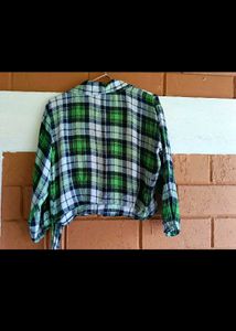 Checked Cropped Shirt