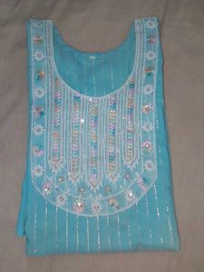 Blue And Pink Kurta