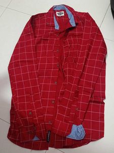 Red Checked Casual Shirt