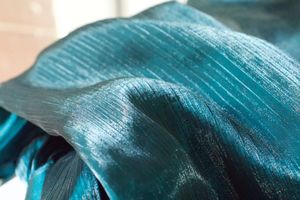Teal Blue Wrap Peplum Top