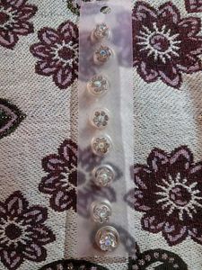 Rhinestone Flower Hair Twists - 8 Piece Set