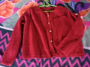 Red Knit Cardigan