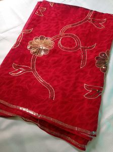 Embroidery Double Shades Saree