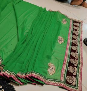Green saree