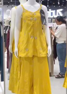 Yellow Embroidered Kurta Set
