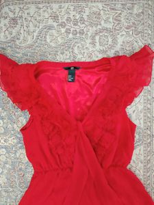 H&amp;M Red Net Top.
