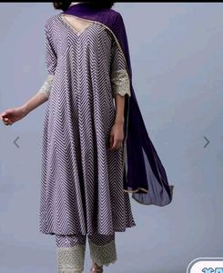 Purple Anarkali Set